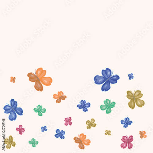 Kawai butterfly. Butterflies for wrapping paper