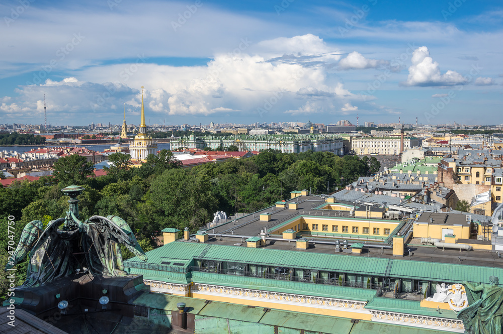 Top view of Saint-Petersburg, Russia