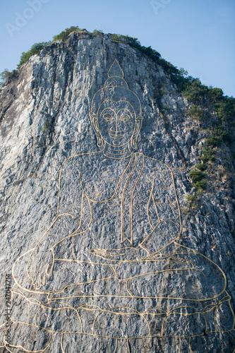 THAILAND PATTAYA BUDDHA CLIFF KHAO CHEE CHAN photo