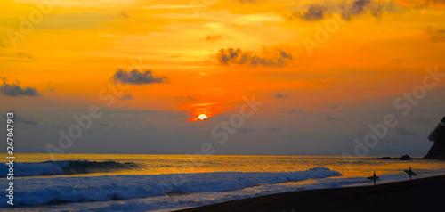 Costa Rica Sunset surf sesh photo