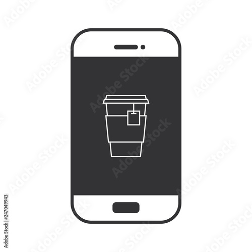 Teacup auf Smartphone Display