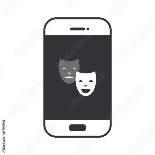Masken auf Smartphone Display