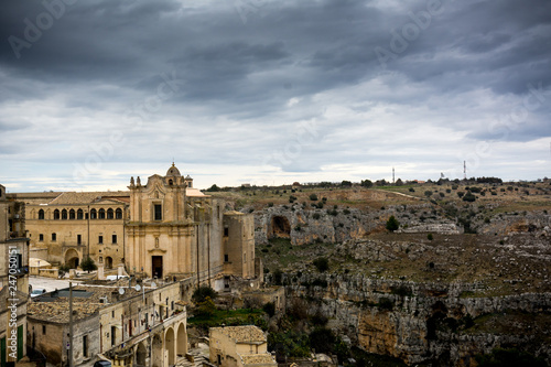 Horizontal View of the City of Matera