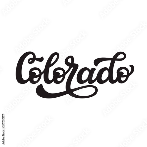 Colorado. Hand drawn lettering text