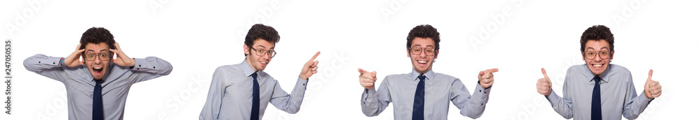 Young employee isolated on white Young employee isolated on white