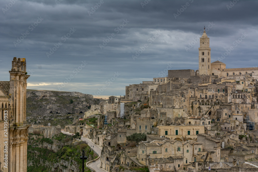 Horizontal View of the City of Matera