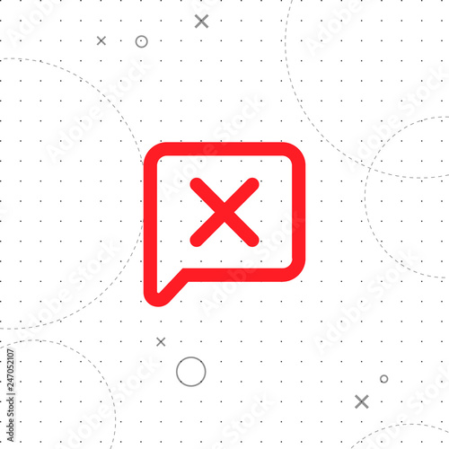 Cancel chat vector icon