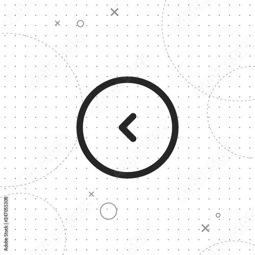 Left button, vector best line icon