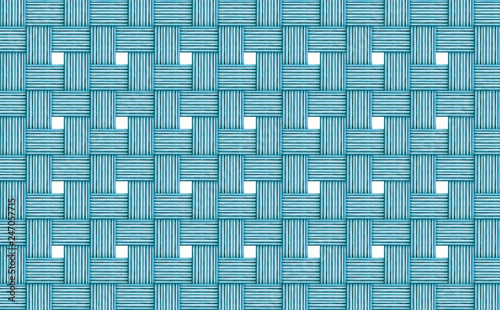 abstract wicker background wooden logs thin wall openings windows white light blue azure cloth