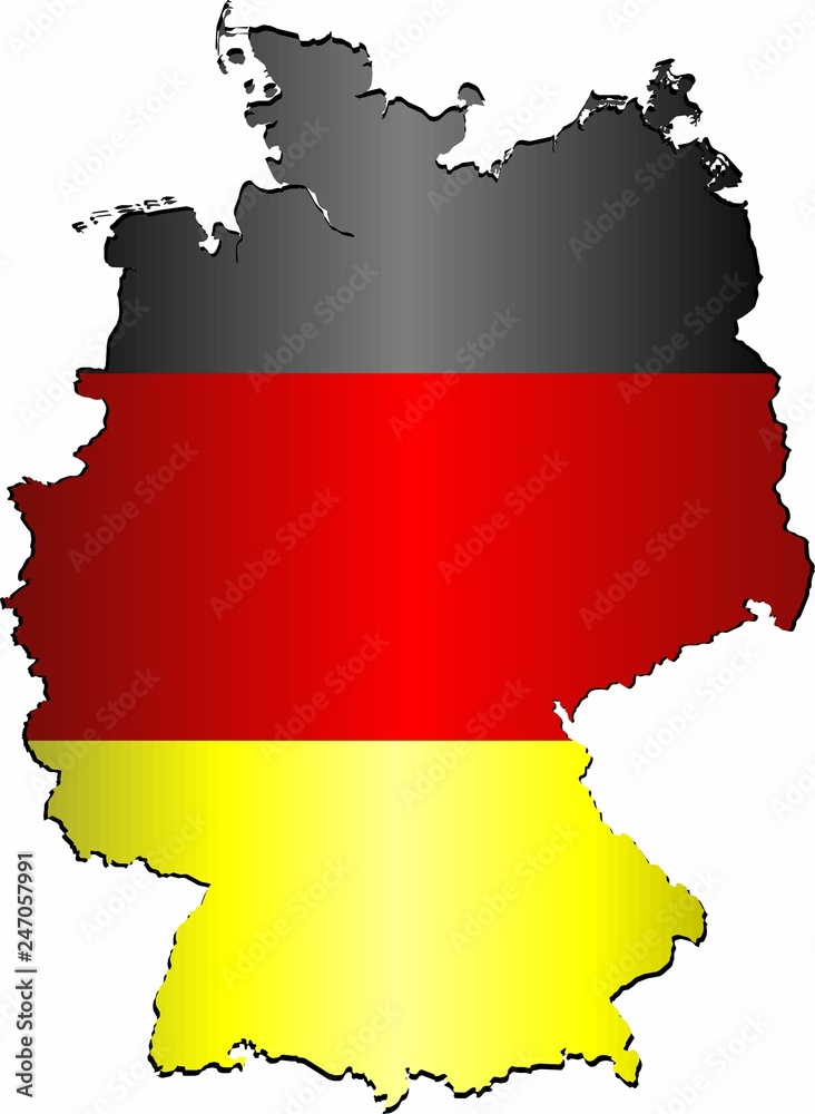 Germany map with flag inside - Illustration,  Germany vector image