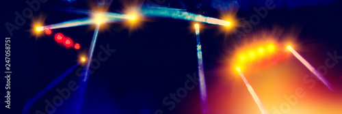 Photography Stage lighting during a night music concert and show.