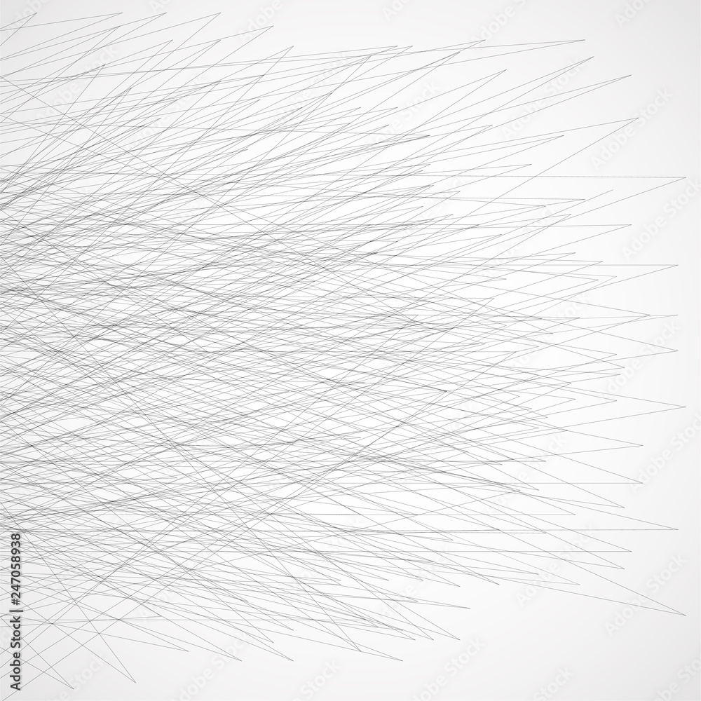 Abstract geometric lines on white background. Vector