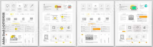 Business website template elements collection. photo