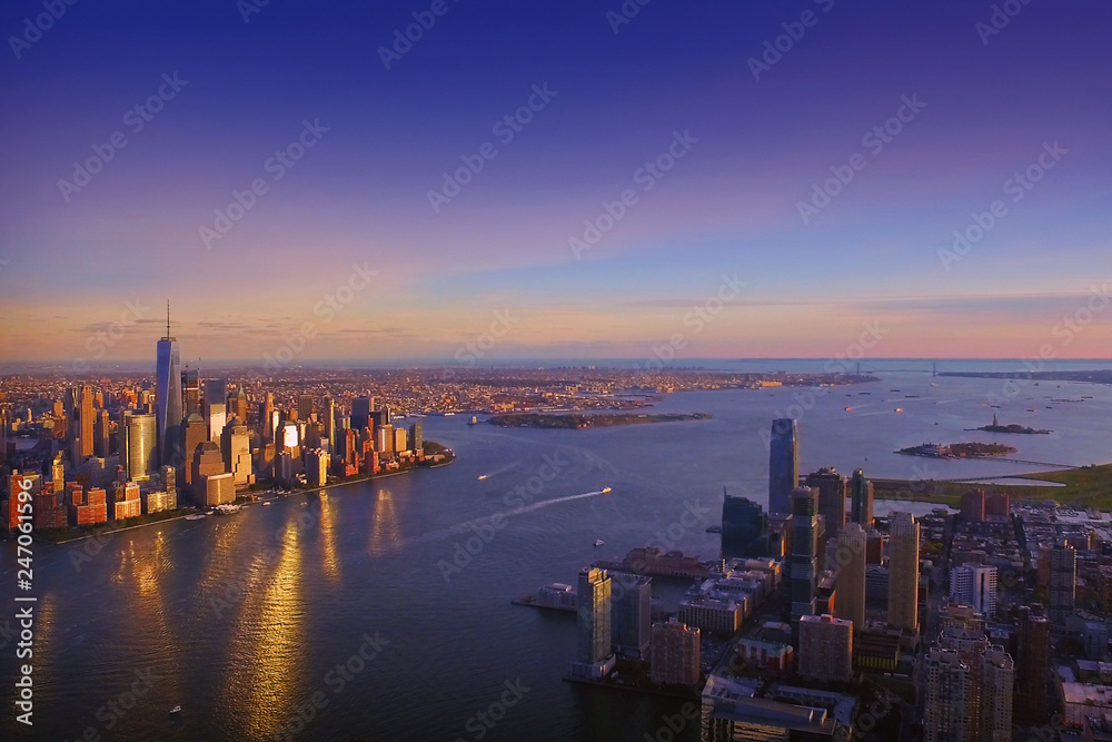 Fototapeta premium NYC aerial skyline view
