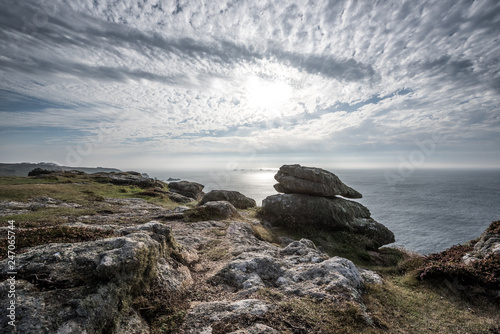 Lands End, Cornwall in the summer 