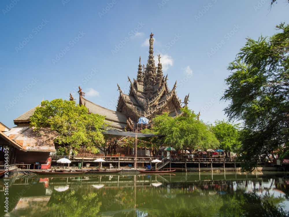 Sanctuary of Truth in Pattaya, Thailand. Sanctuary of Truth in Pattaya, Thailand.