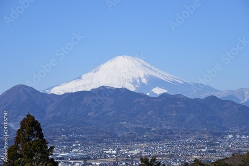 Mt.Fuji seen from Kanagawa Prefecture in Japan