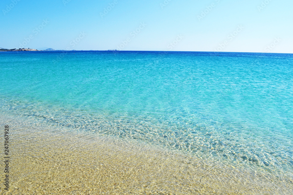 landscape of Saint Prokopios beach Naxos island Cyclades Greece