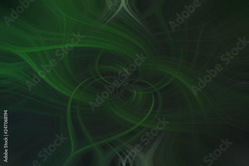 3D rendering abstract fractal light background and twirl effect - Illustration