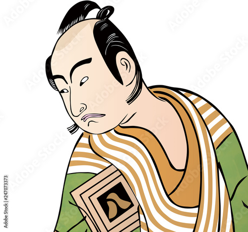 浮世絵　武士　その5　バストアップ
