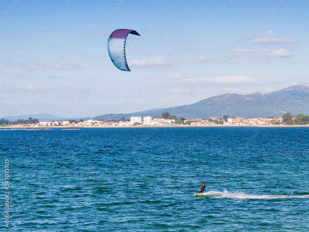 Kite surfing on Arousa bay