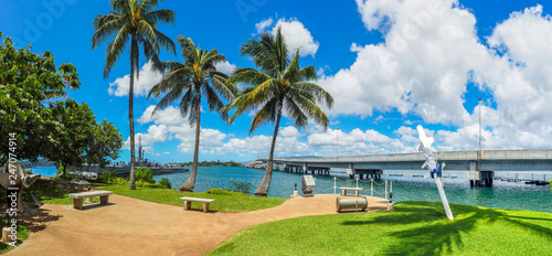 USS Bowfin Submarine and Ford Island Bridge