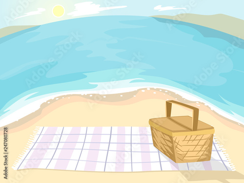 Beach Picnic Illustration