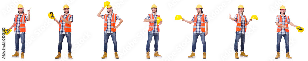 Industrial worker isolated on white Industrial worker isolated on white