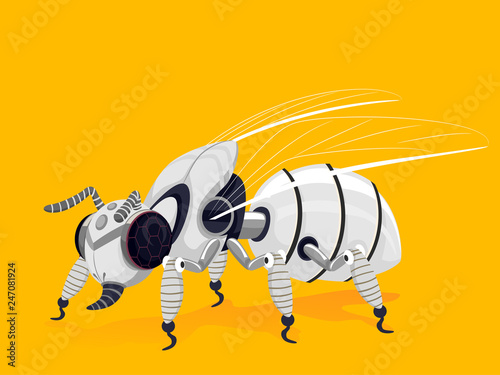 Robotics Bee Illustration
