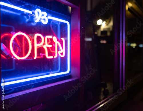 Neon open sign