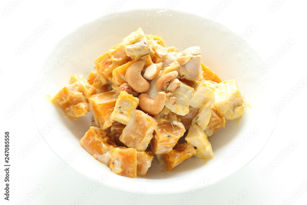 Pumpkin and nut pumpkin salad
