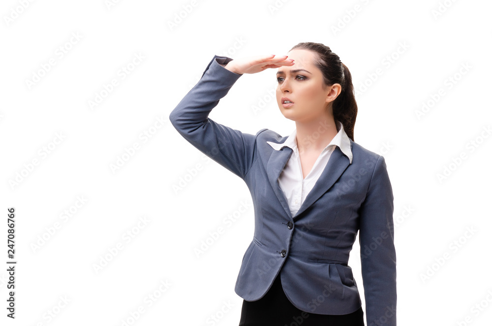 Young businesswoman isolated on white background Young businesswoman isolated on white background