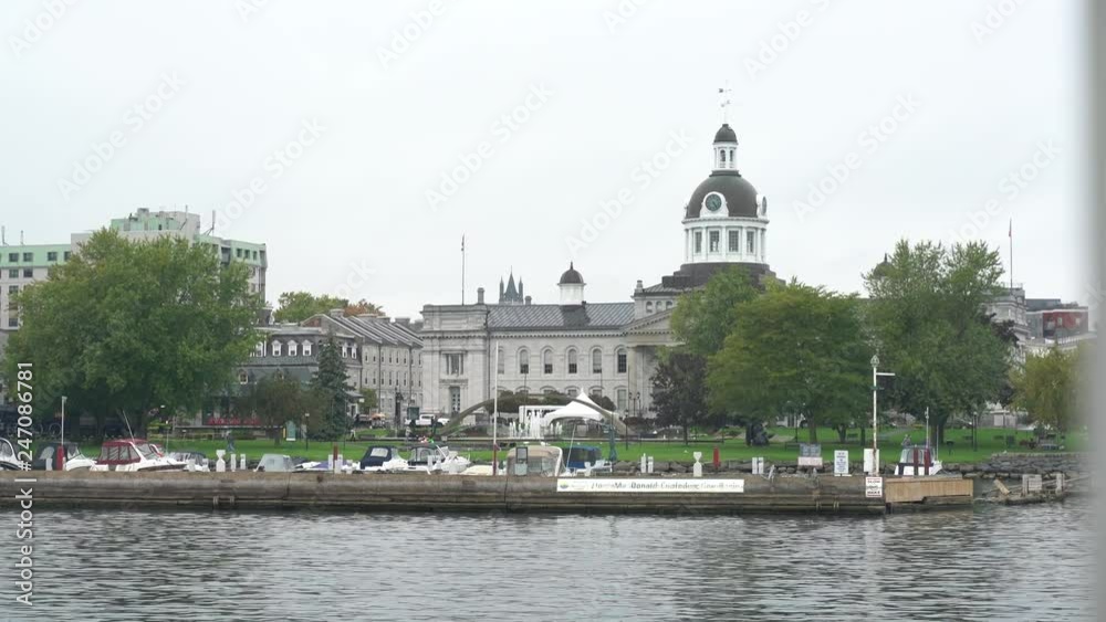 Beautiful city skyline along St Lawrence River Beautiful city skyline along St Lawrence River