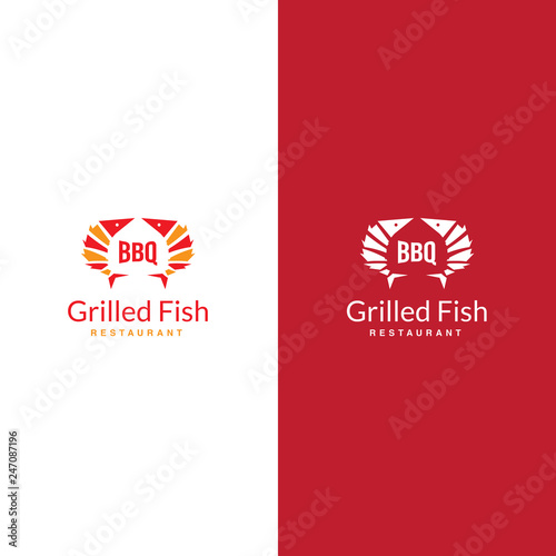 Logo grilled fish restaurant
