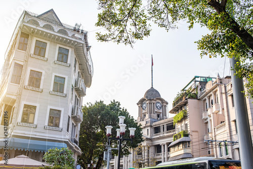 Old house in the tourist area of Shamian, Guangzhou photo