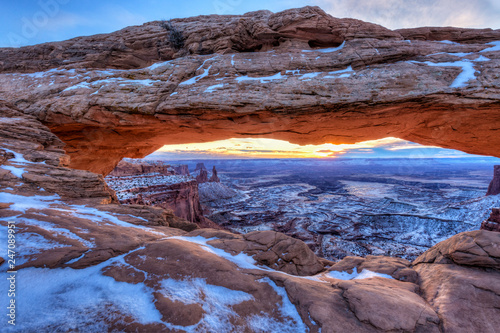 Cold Winter Morning At Mesa Arch
