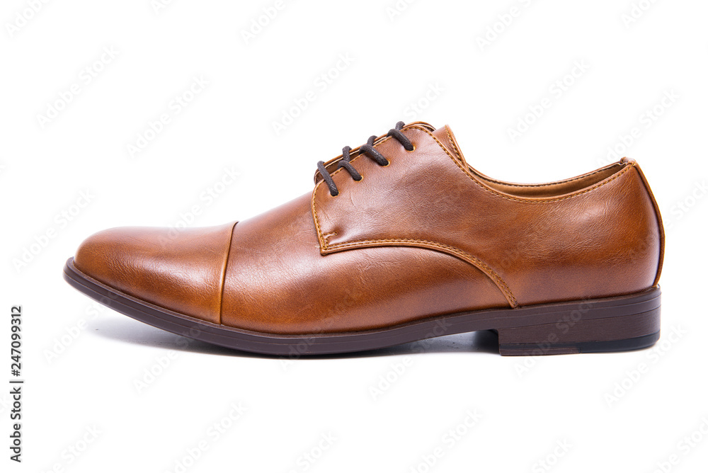 Brown shoes isolated on white background