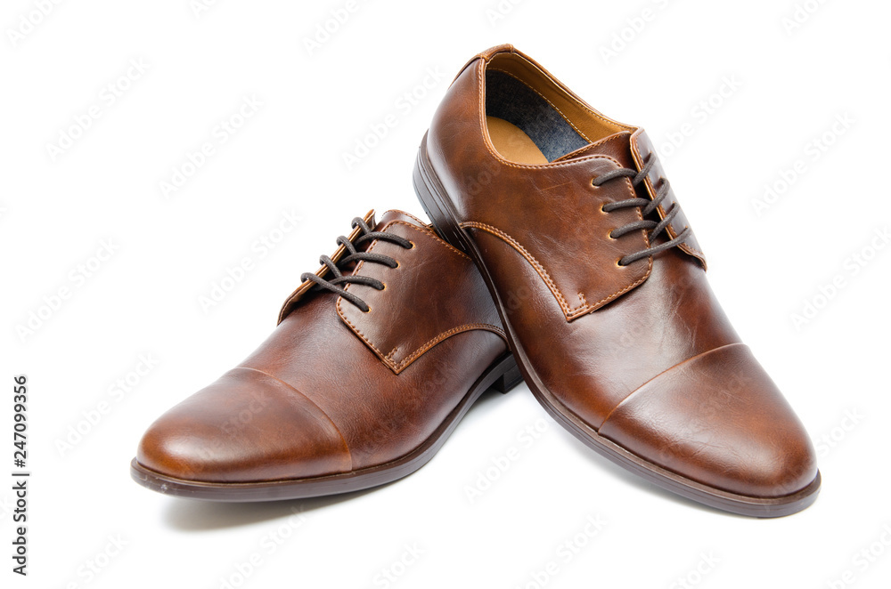 Brown shoes isolated on white background Brown shoes isolated on white background