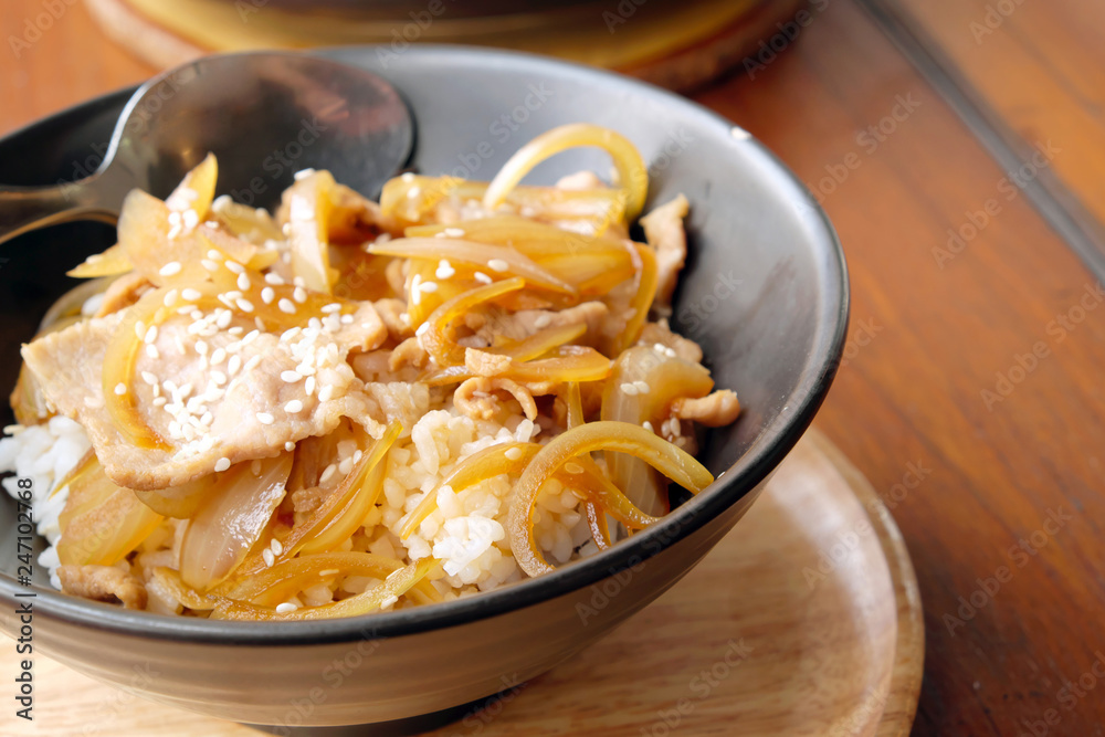 Japanese rice with pork Japanese rice with pork