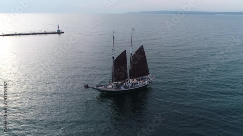 Wallpaper Mural Sail Boat in Petoskey Harbor Torontodigital.ca