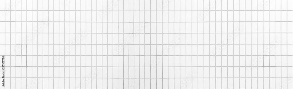 Fototapeta premium Panorama tle ściany z białej cegły bez szwu