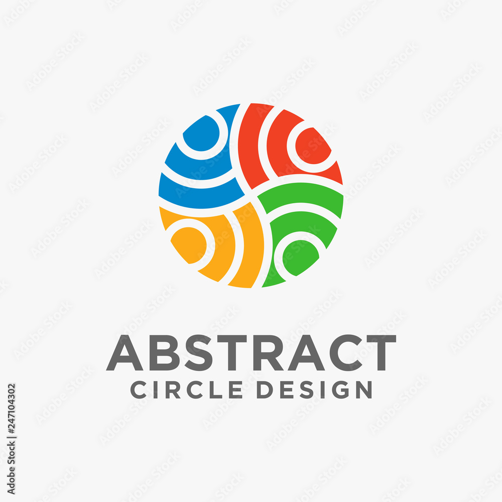 Abstract circle logo design