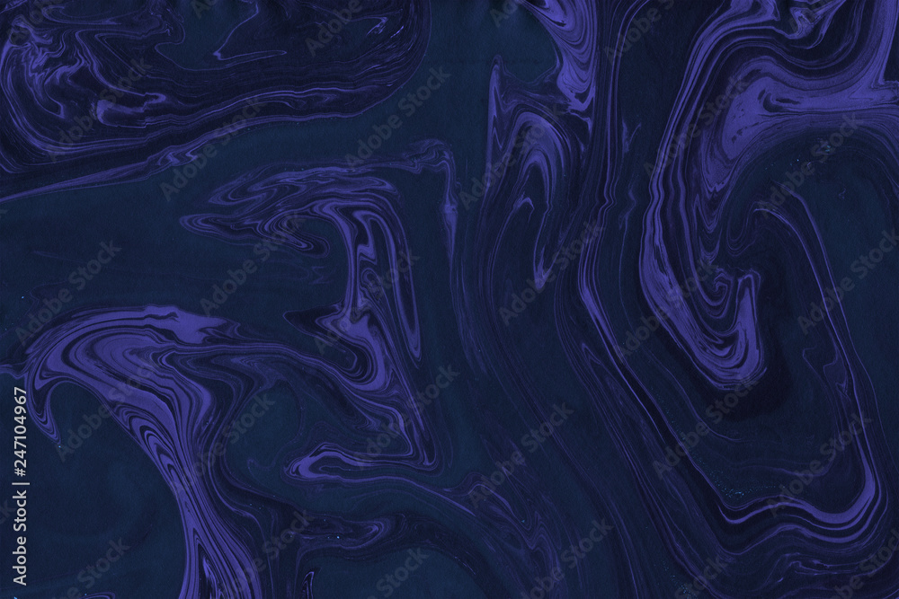 Obraz premium Suminagashi marble texture hand painted with grey 