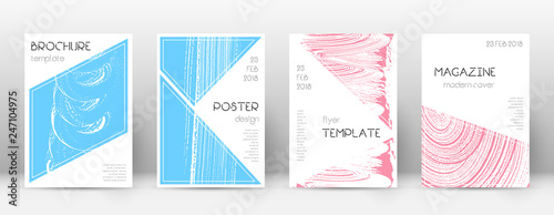 Cover page design template. Triangle brochure layo