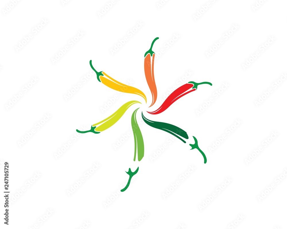 Chili logo vector template design Chili logo vector template design