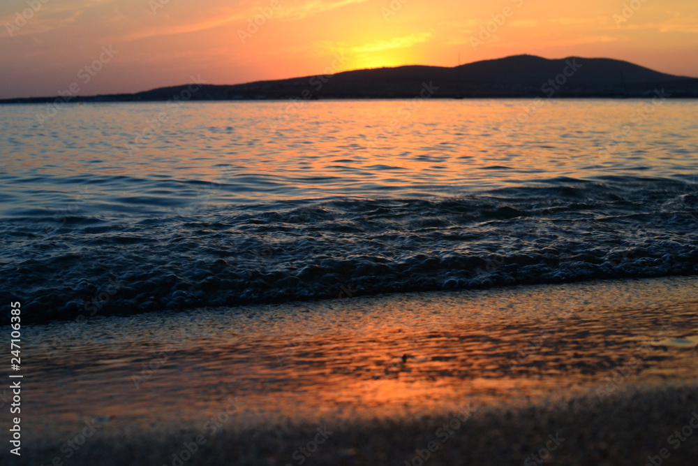 sunset on the black sea