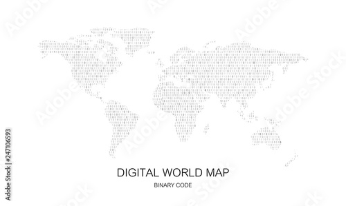 Digital world map