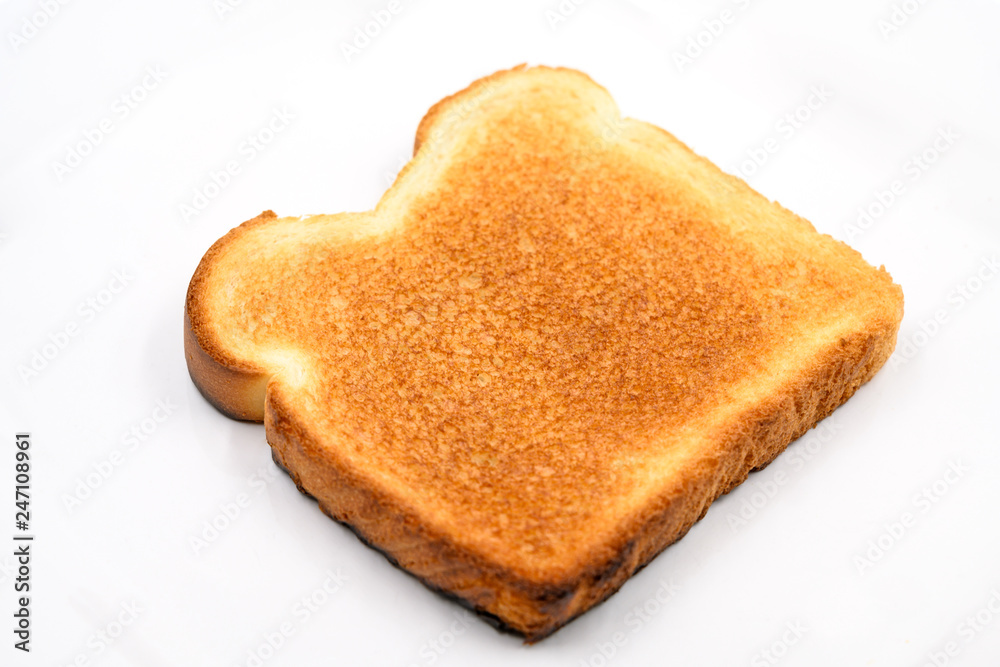 bread toasted isolated on white background side look bread toasted isolated on white background side look