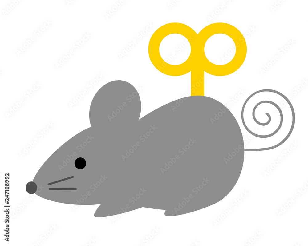 ゼンマイ付きネズミ Stock イラスト Adobe Stock