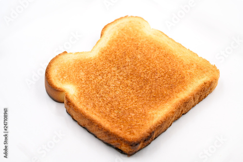 bread toasted isolated on white background side look